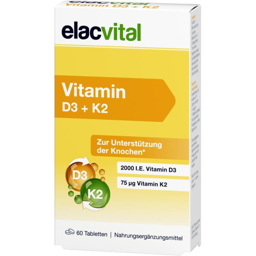 elacvital Vitamin D3 + K2, 60 Stk., ELAC Pharma GmbH