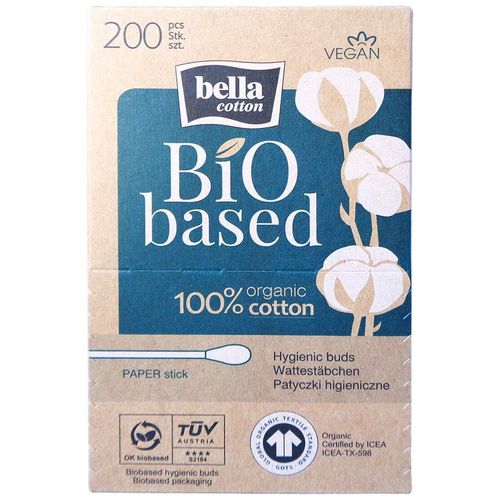 BELLA Wattest&auml;bchen cotton Bio based, 200 Stk., Tzmo Deutschland GmbH