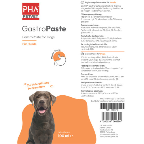 PHA GastroPaste für Hunde, 100 ml, PetVet GmbH