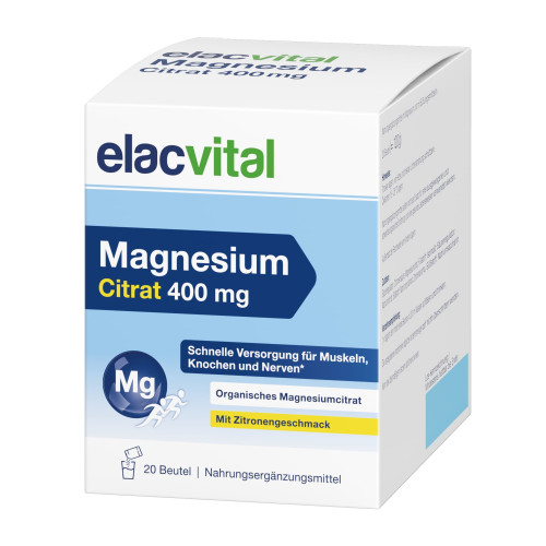 elacvital Magnesium Citrat 400 mg, 20 Stk., ELAC Pharma GmbH