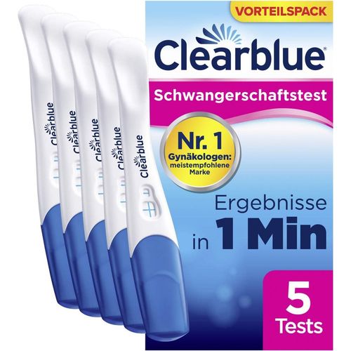 Clearblue Schwangerschaftstest SCHNELLE ERKENNUNG, 5 Stk., WICK Pharma - Zweigniederlassung der Procter & Gamble GmbH