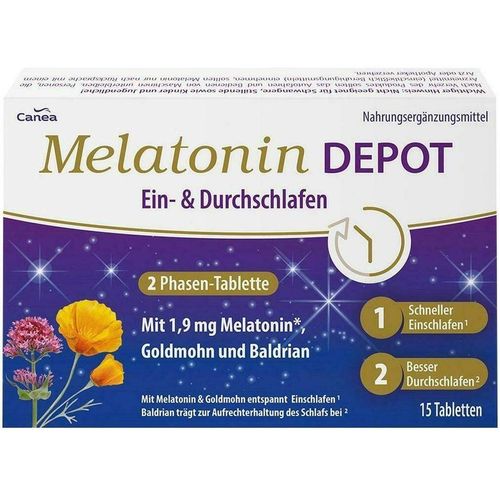 Melatonin DEPOT Ein- & Durchschlaf-Tabletten, 15 Stk., Pharma Peter GmbH
