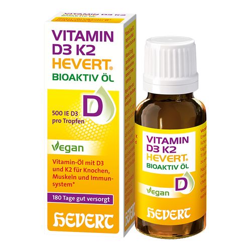 Vitamin D3 K2 Hevert Bioaktiv Öl, 20 ml, Hevert-Arzneimittel GmbH & Co. KG Vitamin D3 K2 Hevert Bioaktiv Öl, 20 ml, Hevert-Arzneimittel GmbH & Co. KG