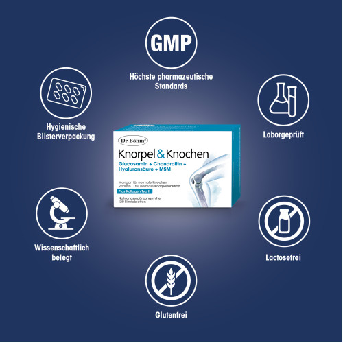 Dr. B&ouml;hm Knorpel & Knochen Tabletten, 120 Stk., Apomedica Pharmazeutische Produkte GmbH