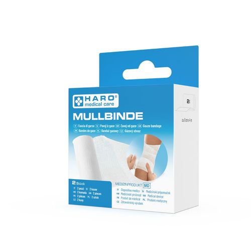 Mullbinde 4 m x 6 cm, 2 Stk., Haro medical care GmbH