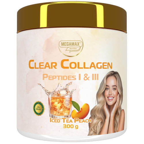 Collagen Clear Glow - Kollagen Peptide Pfirsich, 300 g, Megamax B.V.