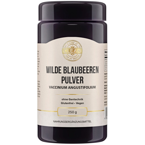 Wilde Blaubeere Pulver aus Kanada i like it clean, 250 g, Supplementa GmbH