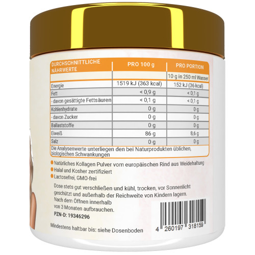 Collagen Clear Glow - Kollagen Peptide Lime-Minze, 300 g, Megamax B.V.