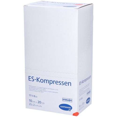 ES-KOMPRESSEN steril 10x20 cm 8fach, 25x2 Stk., Crosp Medical GmbH