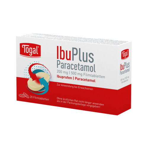 Togal IbuPlus Paracetamol 200 mg/500 mg, 20 Stk., Kyberg Pharma Vertriebs GmbH