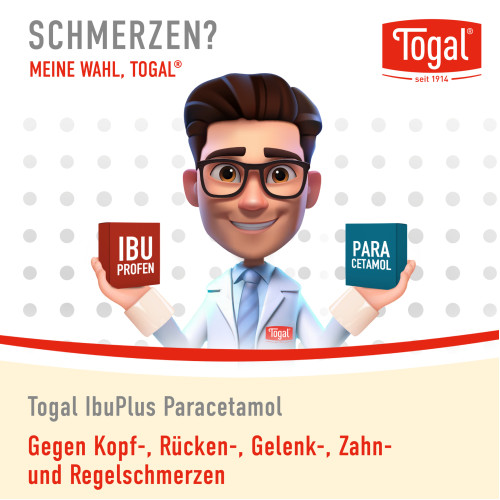 Togal IbuPlus Paracetamol 200 mg/500 mg, 20 Stk., Kyberg Pharma Vertriebs GmbH