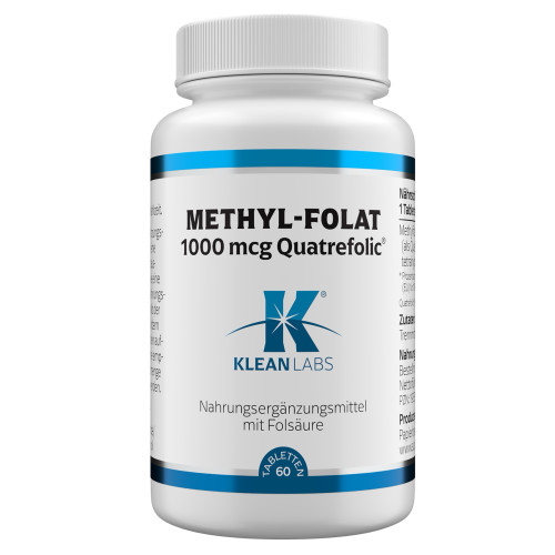 Methyl Folat 1000 mcg KLEAN LABS, 60 Stk., Supplementa GmbH
