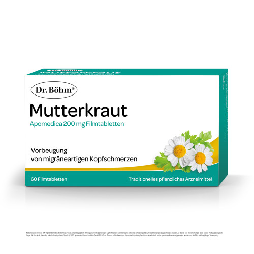 Mutterkraut Apomedica 200mg Filmtabletten, 60 Stk., Apomedica Pharmazeutische Produkte GmbH