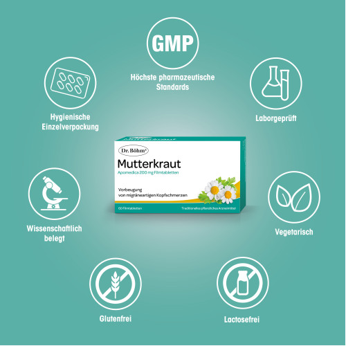 Mutterkraut Apomedica 200mg Filmtabletten, 60 Stk., Apomedica Pharmazeutische Produkte GmbH