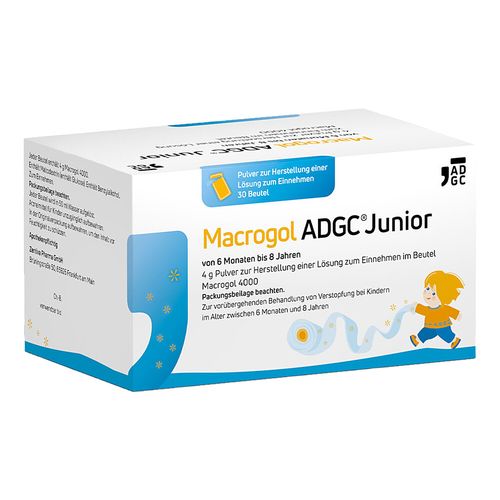 Macrogol ADGC Junior 6M-8J 4g Plv.z.H.e.Lsg.z.Einn, 50 Stk., Zentiva Pharma GmbH