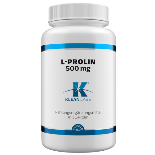 L-Prolin 500 mg KLEAN LABS, 180 Stk., Supplementa GmbH