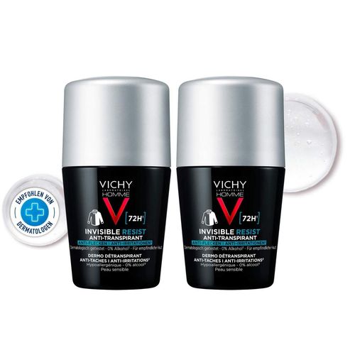VICHY HOMME DEO Roll-on 72h Anti-Flecken DP, 2x50 ml, L'Oreal Deutschland GmbH Gesch&auml;ftsbereich VICHY