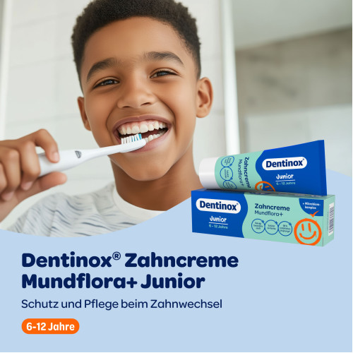 Dentinox Zahncreme Mundflora Junior, 75 ml, Dentinox Gesellschaft f&uuml;r pharmazeutische Pr&auml;parate