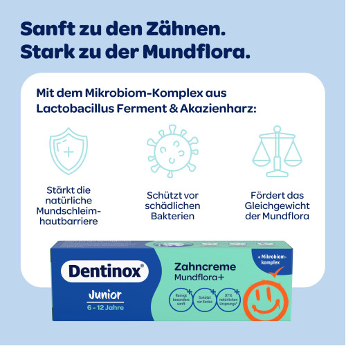 Dentinox Zahncreme Mundflora Junior, 75 ml, Dentinox Gesellschaft f&uuml;r pharmazeutische Pr&auml;parate