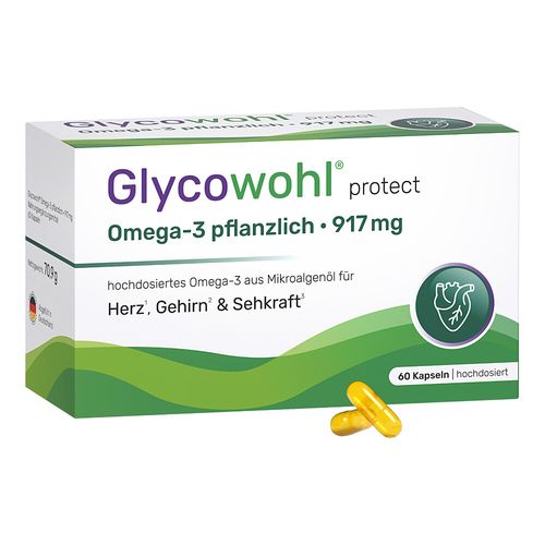 GLYCOWOHL Omega-3 Kapseln 917 mg vegan + DHA + EPA, 60 Stk., Heilpflanzenwohl GmbH GLYCOWOHL Omega-3 Kapseln 917 mg vegan + DHA + EPA, 60 Stk., Heilpflanzenwohl GmbH