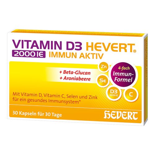 Vitamin D3 Hevert 2000 IE Immun Aktiv, 30 Stk., Hevert-Arzneimittel GmbH & Co. KG Vitamin D3 Hevert 2000 IE Immun Aktiv, 30 Stk., Hevert-Arzneimittel GmbH & Co. KG
