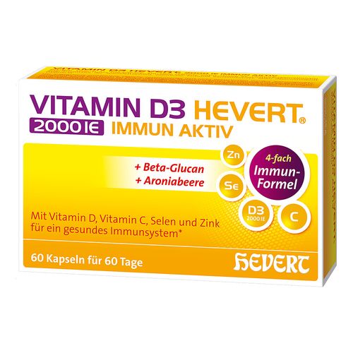 Vitamin D3 Hevert 2000 IE Immun Aktiv, 60 Stk., Hevert-Arzneimittel GmbH & Co. KG Vitamin D3 Hevert 2000 IE Immun Aktiv, 60 Stk., Hevert-Arzneimittel GmbH & Co. KG