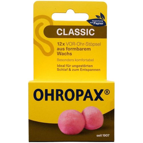 OHROPAX CLASSIC WACHS VOR-Ohr St&ouml;psel, 12 Stk., Ohropax GmbH