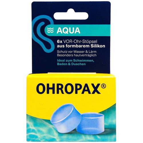 OHROPAX AQUA SILIKON VOR-Ohr St&ouml;psel, 6 Stk., Ohropax GmbH