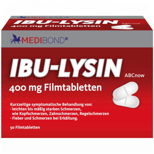 Ibu-Lysin ABCnow 400mg Filmtabletten / Medibond, 50 Stk., ABCnow GmbH