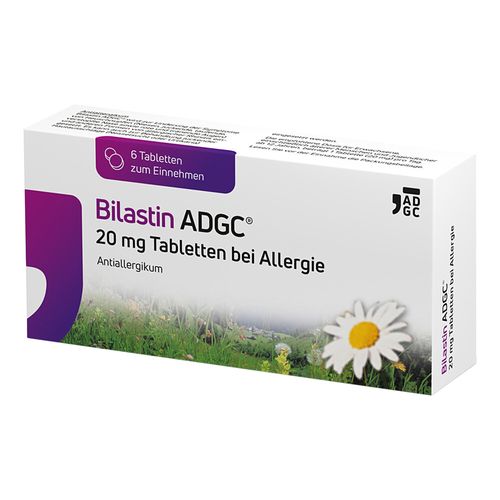 Bilastin ADGC 20 mg Tabletten bei Allergie, 6 Stk., Zentiva Pharma GmbH