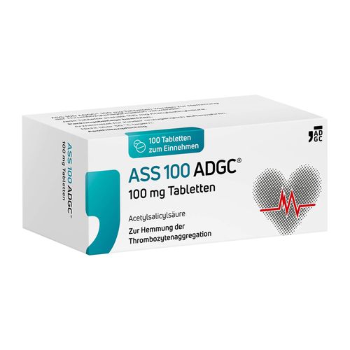 ASS 100 ADGC 100 mg Tabletten, 100 Stk., Zentiva Pharma GmbH