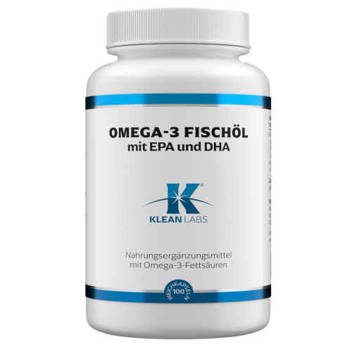 Omega-3 Fisch&ouml;l 1200 mg mit EPA und DHA KLEAN LABS, 100 Stk., Supplementa GmbH