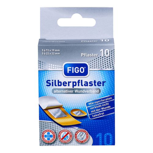 FIGO Silberpflaster 2 Größen, 10 Stk., S+H Pharmavertrieb GmbH FIGO Silberpflaster 2 Größen, 10 Stk., S+H Pharmavertrieb GmbH