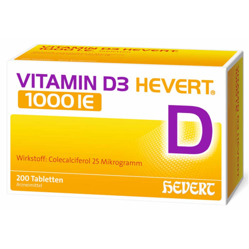Vitamin D3 Hevert 1000 I.E., 200 Stk., Hevert-Arzneimittel GmbH & Co. KG