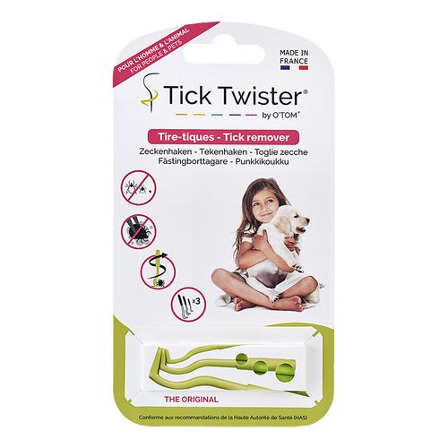 O TOM Tick Twister 3 Zeckenhaken grün, 3 Stk., Habitum Pharma