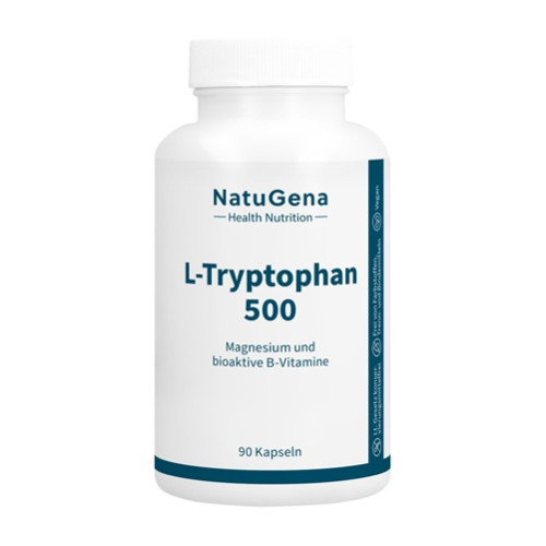 L-Tryptophan 500 Magnesium + B-Vitamine, 90 Stk., NatuGena GmbH