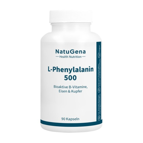 L-Phenylalanin 500 + B-Vitamine + Eisen + Kupfer, 90 Stk., NatuGena GmbH