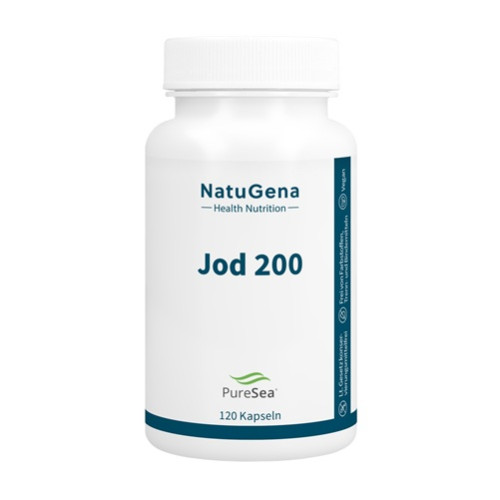 Jod 200 aus Bio Alge Knotentang, 120 Stk., NatuGena GmbH