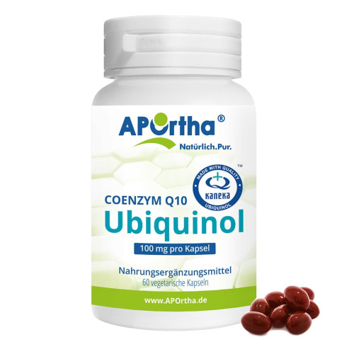 APOrtha Kaneka Ubiquinol 100mg Coenzym Q10 veg, 60 Stk., APOrtha Deutschland GmbH