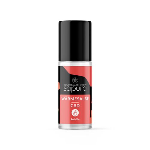 CBD W&auml;rmesalbe Roll-On mit Arnika & Teufelskralle, 50 ml, sapura health GmbH