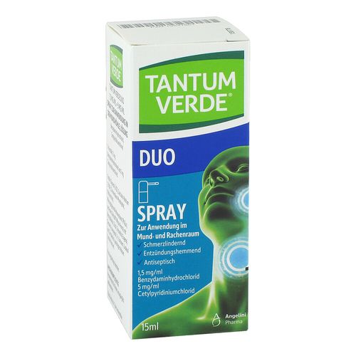 Tantum verde duo 1.5mg/ml+5mg/ml SPR Mundhöhle Lsg, 15 ml, Angelini Pharma Deutschland GmbH