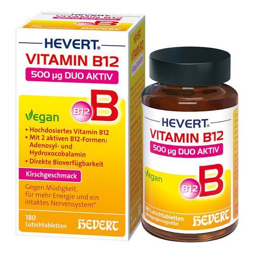 Vitamin B12 Hevert 500 ug Duo Aktiv, 180 Stk., Hevert-Arzneimittel GmbH & Co. KG