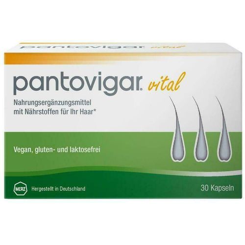 Pantovigar vital Kapseln mit N&auml;hrstoffen f&uuml;r Haare, 30 Stk., Merz Therapeutics GmbH