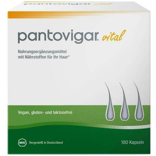 Pantovigar vital Kapseln mit N&auml;hrstoffen f&uuml;r Haare, 180 Stk., Merz Therapeutics GmbH