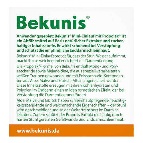 Bekunis Mini-Einlauf mit Propolax, 6 Stk., Hansa Naturheilmittel GmbH
