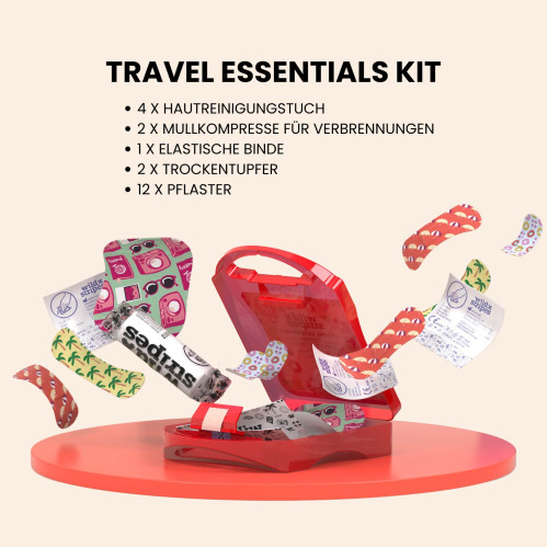 Wild Stripes Travel Essentials First Aid Kit, 21 Stk., New Flag GmbH
