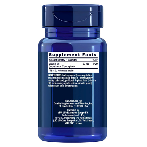Pyridoxal 5-Phosphate 20 mg, 150 Stk., Life Extension Europe BV