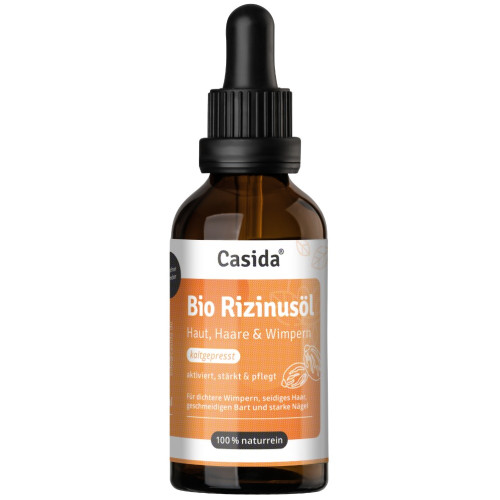 Rizinusöl kaltgepresst Bio Haut - Haare - Wimpern, 50 ml, Casida GmbH
