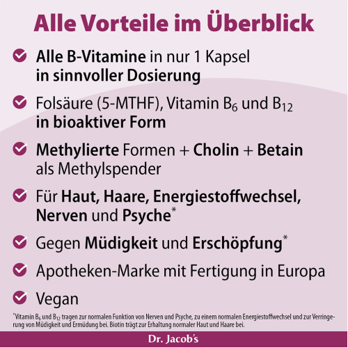 VITAMIN-B-KOMPLEX DR JACOB, 120 Stk., Dr. Jacob's Medical GmbH