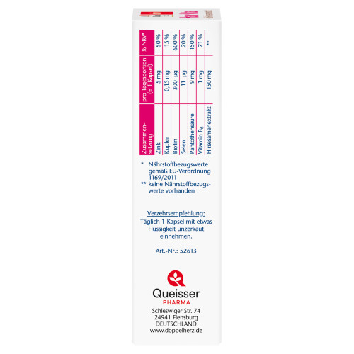 Doppelherz Haar Vital + Zink + Hirse, 30 Stk., Queisser Pharma GmbH & Co. KG